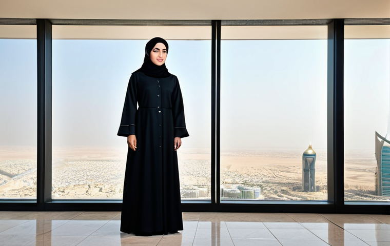 **

"A professional Saudi Arabian businesswoman in a modest, tailored abaya and hijab, standing in a modern office overlooking Riyadh, fully clothed, appropriate attire, safe for work, perfect anatomy, natural proportions, professional photography, high quality, family-friendly."

**