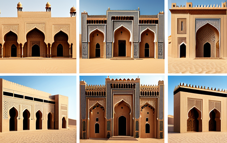 사우디아라비아의 전통적인 집 구조와 재료 - Here are three detailed image prompts based on the provided text, designed to capture the essence of...