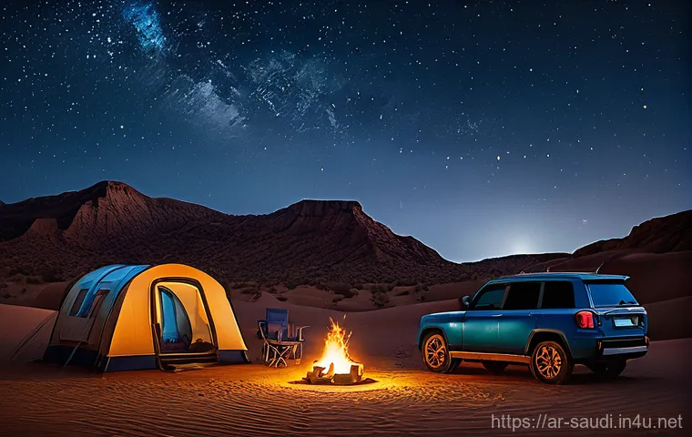 사막 캠핑을 위한 필수 준비물 - Here are three detailed image generation prompts in English, adhering to all specified guidelines: