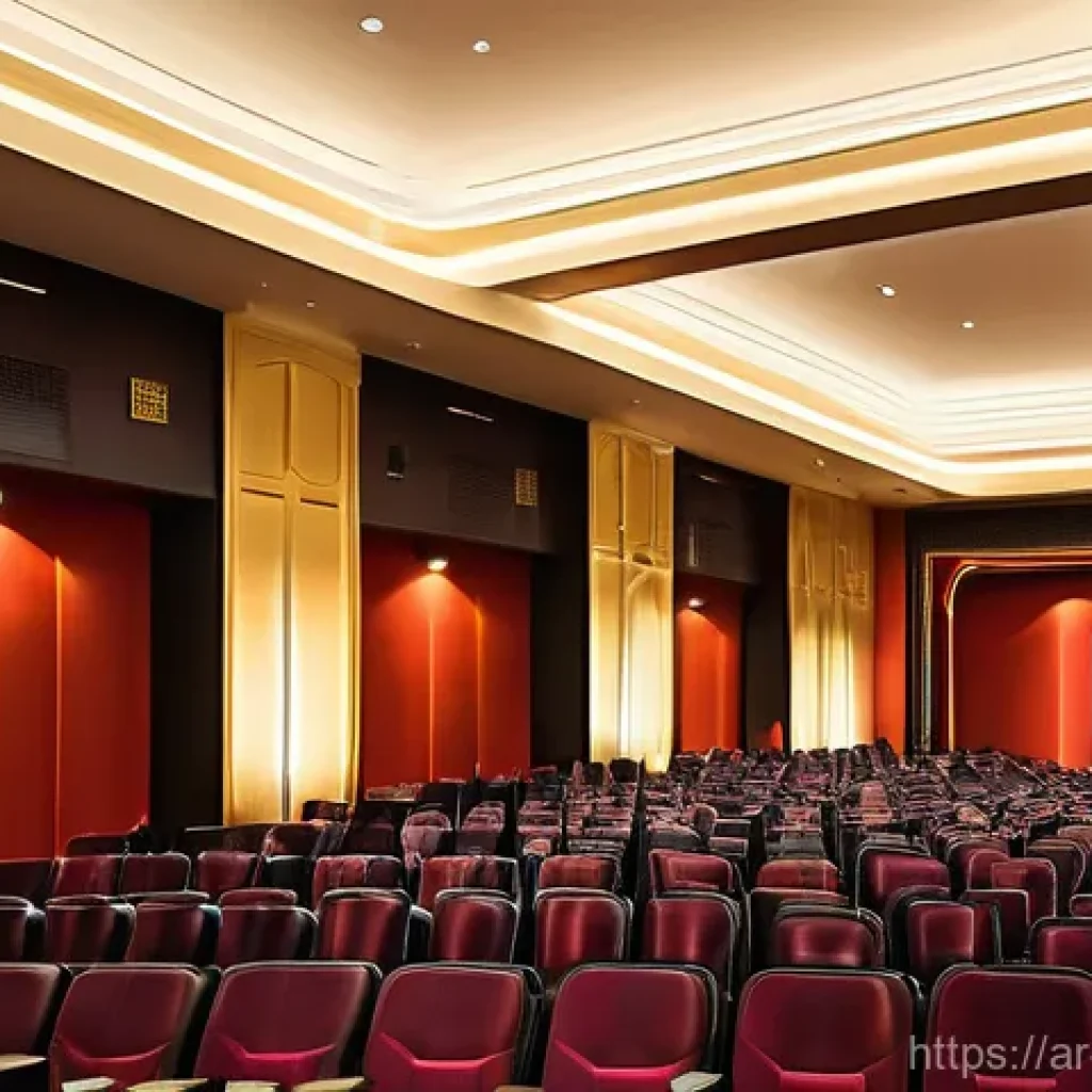 사우디아라비아의 연극과 영화 산업 - **Prompt 1: A Glimpse into a Modern Saudi Cinema**
    "A wide-angle, bright, and inviting shot insi...