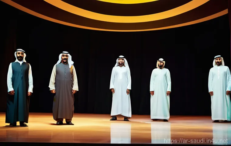 사우디아라비아의 연극과 영화 산업 - **Prompt 1: A Glimpse into a Modern Saudi Cinema**
    "A wide-angle, bright, and inviting shot insi...