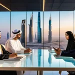 사우디아라비아의 언어 교육과 아랍어 학습 - **Prompt:** "A vibrant, panoramic view of a bustling, modern Saudi Arabian city at sunset. In the fo...