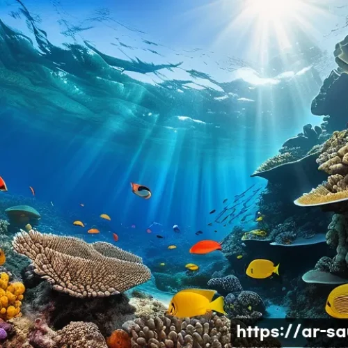 제다의 홍해 연안과 다이빙 스팟 - A vibrant underwater scene showcasing the coral reefs of the Red Sea near Jeddah, featuring a dazzli...