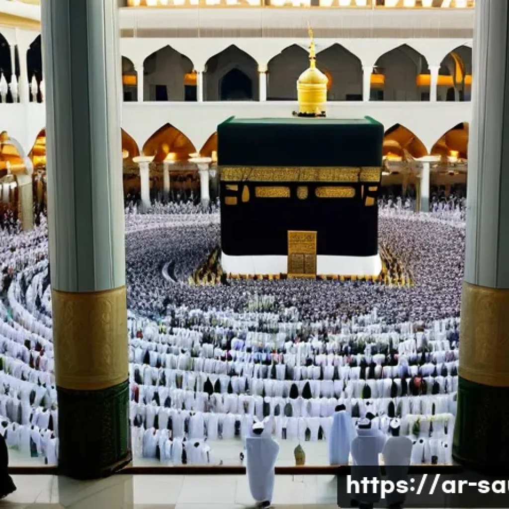 메카 방문을 위한 필수 가이드 - A serene and spiritual scene inside the Masjid al-Haram in Mecca during early morning prayer time, s...