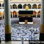 메카 방문을 위한 필수 가이드 - A serene and spiritual scene inside the Masjid al-Haram in Mecca during early morning prayer time, s...